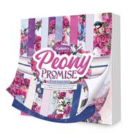 Peony Promise 8" x 8" Paper Pad, Contains 48 double sided pages