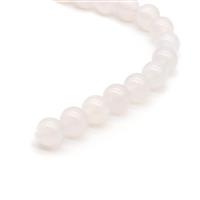 250cts White Onyx Plain Round Approx 10mm, 36cm Strand