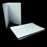 25 x CardMania Super White A5 creased Cards 250gsm, C5 envelopes pack, 100gsm