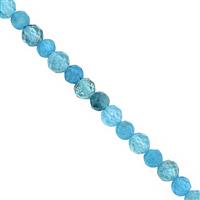 20cts Neon Apatite Faceted Round Approx 2 to 3mm, 35cm Strand