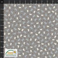 Find The Woods Mouse Dots Grey Fabric 0.5m