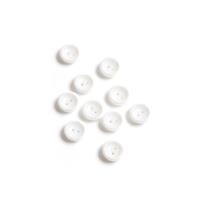 Czech Glass Cup Chalk White Shimmer Beads, Approx 13x4mm (10pk)
