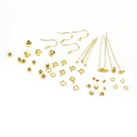 Gold Plated 925 Sterling Silver Findings Pack With Pineapple Headpins 44pc
