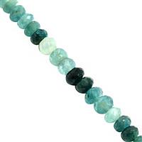 Close Out Deal! 25cts Grandidierite Faceted Rondelle Approx 3.50x2 to 5x3.50mm, 15cm Strand