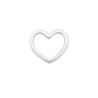 925 Sterling Silver Heart Connector Approx 14x16mm
