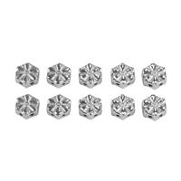 Cymbal Stelida - Honeycomb Bead Sub - Antique Silver Plated (10pk)