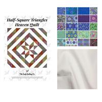 Kaffe Fassett Neptune Half-Square Triangles Quilt Kit (72 x 87 inches): Instructions, Charm Pack & Fabric (3m)