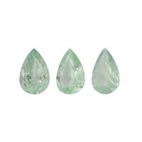 0.8cts Paraiba Tourmaline 6x4mm Pear Pack of 3 (H)