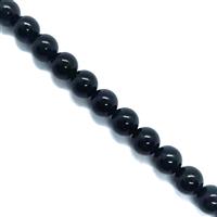 200Cts Type A Dark Green Jadeite Plain Rounds, Approx. 8mm, 38cm Strand