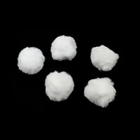 White Faux Fur Pom Poms, Approx 8cm (5pcs/pack)