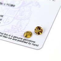 1.15cts Xia Heliodor 6x6mm Round Pack of 2 (I)