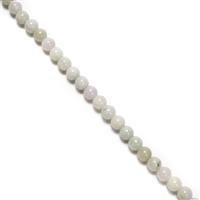 195cts Jadeite Plain Rounds Approx 8mm, With 2mm Drill Holes, 38cm Strand