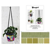 Sew Girl Primary Garden Shades Hanging Pots Kit: Instructions & Fabric Panel