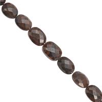 76cts Golden Sheen Obsidian Faceted Ovals Approx 9.5x7.5 to 14x10mm, 22cm Strand
