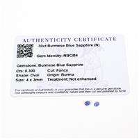 0.3cts Burmese Blue Sapphire 4x3mm Oval Pack of 2 (N)