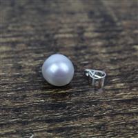 White Teardrop South Sea Cultured Pearl Approx 10-11mm With Sterling Silver Bail