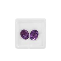 4.25ct Amethyst Brilliant Oval Approx 10x8mm, Loose Gemstone (Pack of 2)