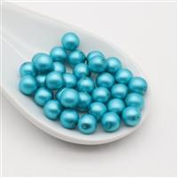 Preciosa Matte Turquoise Glass Pearls, 8mm (50pcs)