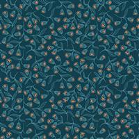 Lewis & Irene Enchanted Copper Flower Stems Fabric 0.5m