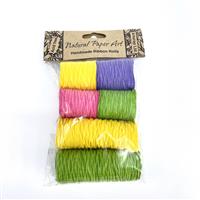 MULBERRY PAPER- HANDMADE RIBBON ROLLS - PACK 1,  A selection of beautifully coloured paper ribbon rolls