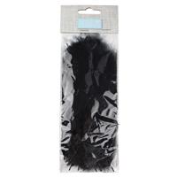 Black Marabou Feathers, approx. 16cm (24pk)