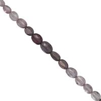 18cts Burmese Multi-Colour Spinel Graduated Plain Ovals Approx 3.5x2 to 5.5x4mm, 20cm strand