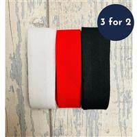 Living in Loveliness Mixed Bias Binding Bundles 3 x 5m (Red, Black and White) - Special Offer 3 for 2