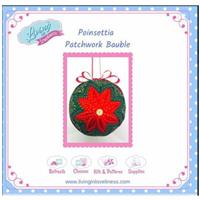 Living in Loveliness NEW Poinsettia Patchwork Bauble Pattern