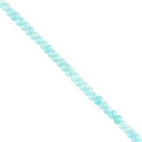 20cts Amazonite Faceted Rondelles Approx 3x2mm, 38cm Strand.