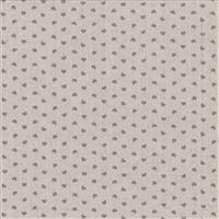 Shabby Chic Lilac Hearts Cotton Linen Fabric 0.5m