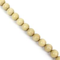White Wood Round Beads Approx 20mm