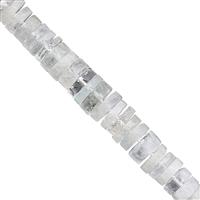 125cts Himalayan Beryl Graduated Faceted Wheel Approx 5.5x2 to 10.5x4.5mm, 18cm Strand