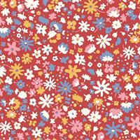 Liberty Carnaby Collection Bloomsbury Blossom Red Fabric 0.5m
