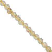 8cts Golden Rutile Quartz Faceted Round Approx 2mm, 31cm Strand