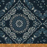 Boudoir Navy Extra Wide Backing Fabric 0.5m (280cm Width)