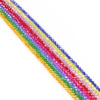 Rainbow Spirals - AB Coated 8mm  Glass Rounds in Red, Orange, Yellow , Green , Blue, Hot Pink & Lilac