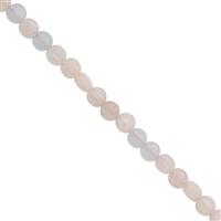 22cts Multi Beryl Faceted Flat Coin Approx 3.75mm, 30cm Strand
