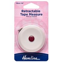 Hemline Retractable Tape Measure 150cm 