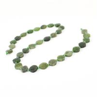 110cts Canadian Nephrite Corner Drilled Faceted Fancy Squares Approx 10mm, 38cm Strand