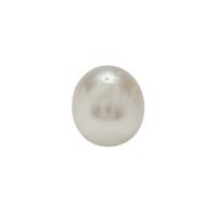 White South Sea Cultured Pearl Round Top Drilled Approx 7mm (1pc)
