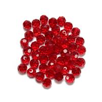 8mm Red Glass Beads, 50pcs
