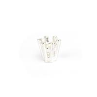 Argentium 6 Claw Double Gallery Collet - 4.00 mm