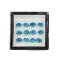 6.15cts Neon Apatite Oval Cabochon Approx 6x4mm Pack of 12 (H)