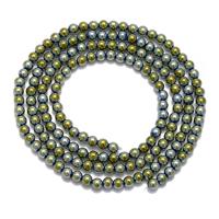 500cts Green Coated Haematite Plain Rounds Approx 6mm, 1m Strand