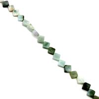 70cts Burmese Multi-Colour Jadeite Faceted Square (dia. drill) Approx 8x8mm, 19cm strand