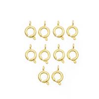 Gold Plated Base Metal Bolt Ring Clasp, 7mm (10pcs/Pack)