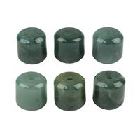 Guatemalan Jadeite Barrel Beads Approx 10X10mm, Pack of 6