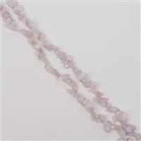 1100cts Kunzite Top Drilled Flat Pear Nuggets Approx 5x8 - 10x16mm, 60" Strand
