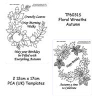 Floral Wreaths - Autumn - 2 Small ParchCraft  Australia (UK) Embossing templates