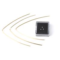 Twinkle; 3x 1.5mm Round Brilliant Diamond & Yellow Gold Filled 12/20 Square Wire 1.6mm